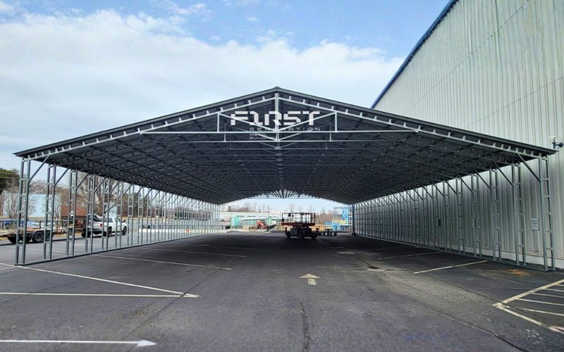 Metal commercial building